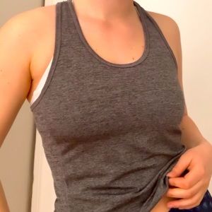 Gray workout tank top